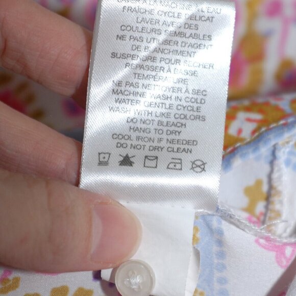 Dalia Womens Small BOHO Top Sleeveless Floral Shirt Oversized Hippie Flowy Pink - Picture 8 of 8